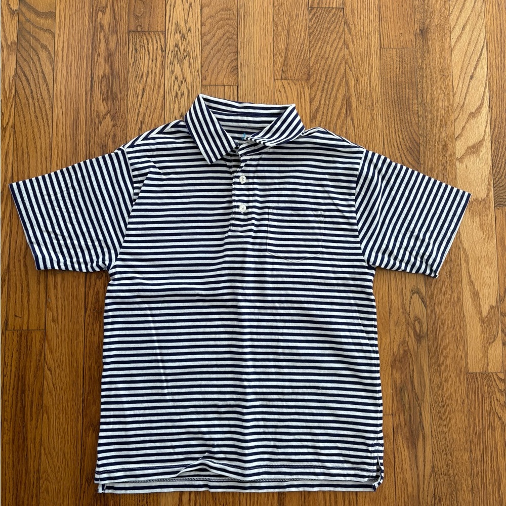 Crewcuts Navy and White Striped Polo